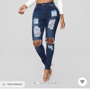 Say yes to distress fashion nova jeans